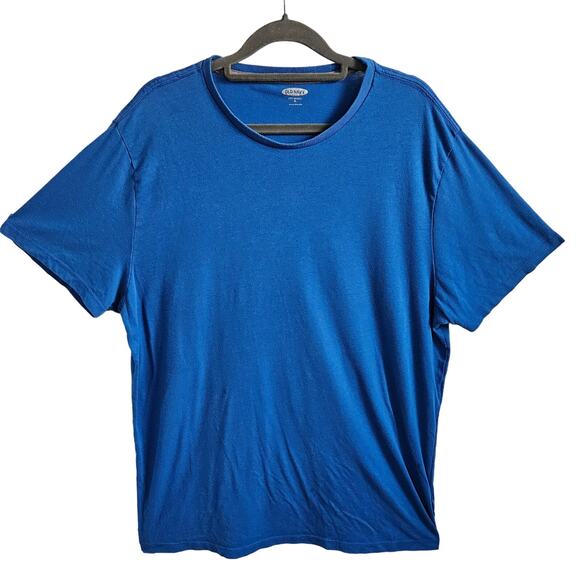 Old Navy Women's XL Short Sleeve Tee Shirt Bright Blue Solid Casual Basic - Picture 1 of 6